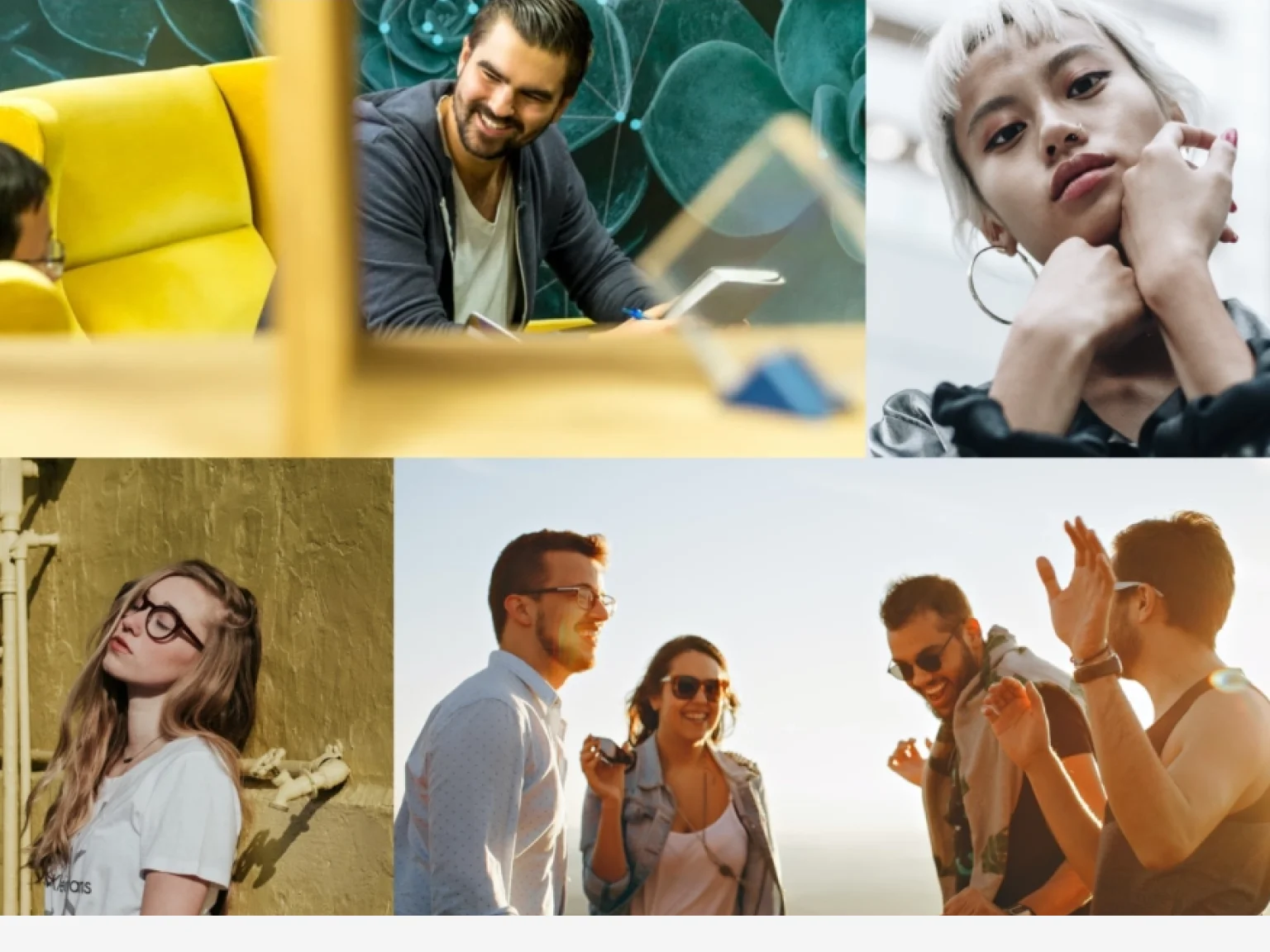 A necessary step in working with a brand is to analyze its target audience. We do this by creating colorful mood boards.