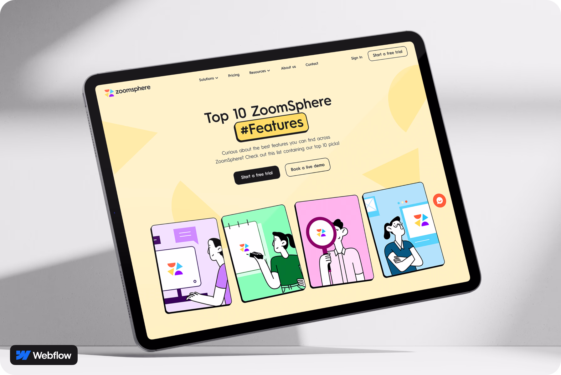 using Webflow and other technologies to develop the platform